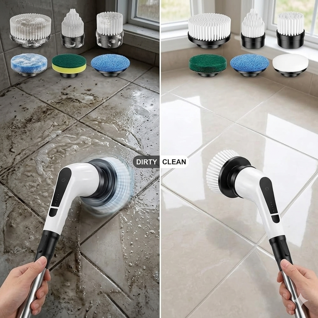 PowerSpin Scrubber Pro - 8-in-1 Deep Cleaning System